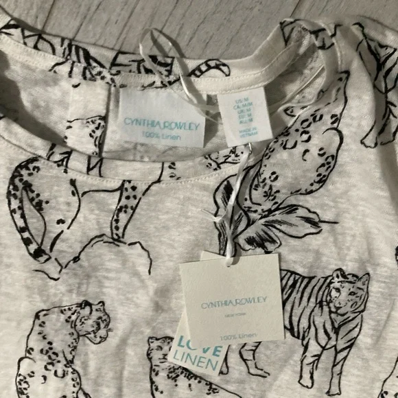 New Cynthia Romney Tank 100% Linen Women’s size M color multi - Picture 2 of 3